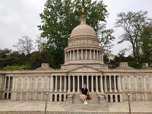 Feeling like a giant on the steps of the Capitol