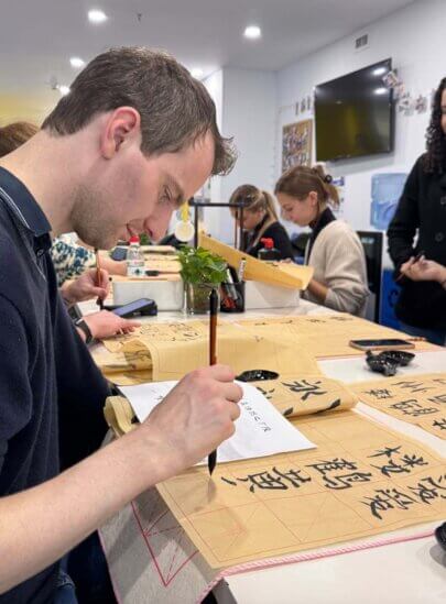 LTL Beijing || David doing calligraphy